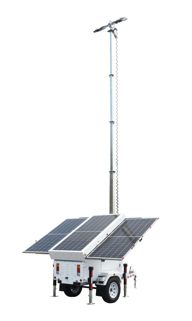 Camera surveillance trailer